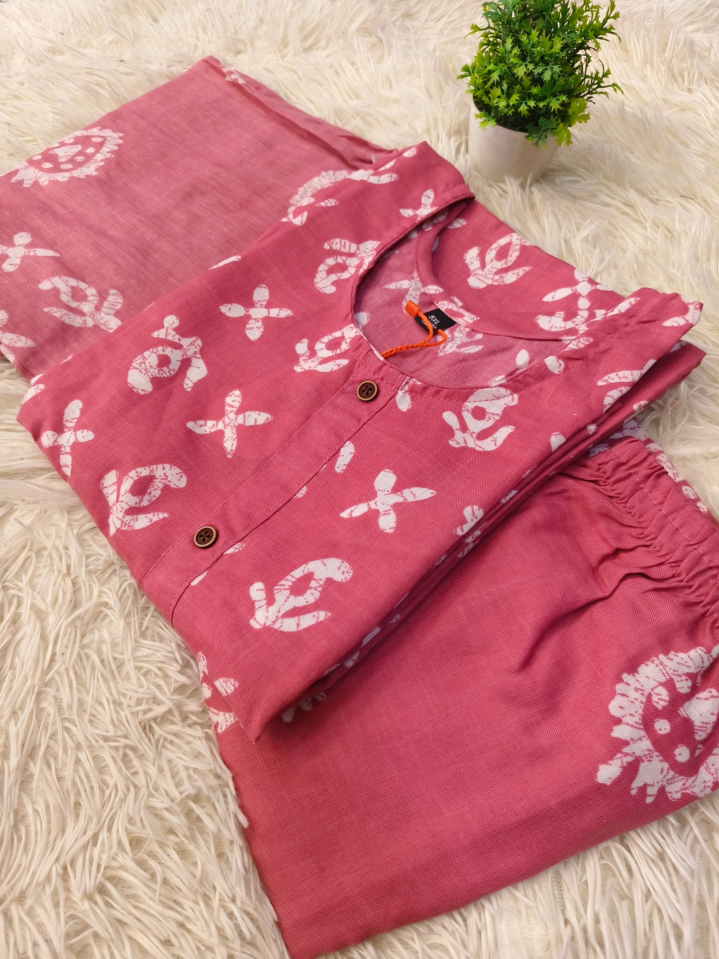 Pink Cotton sets with duppata