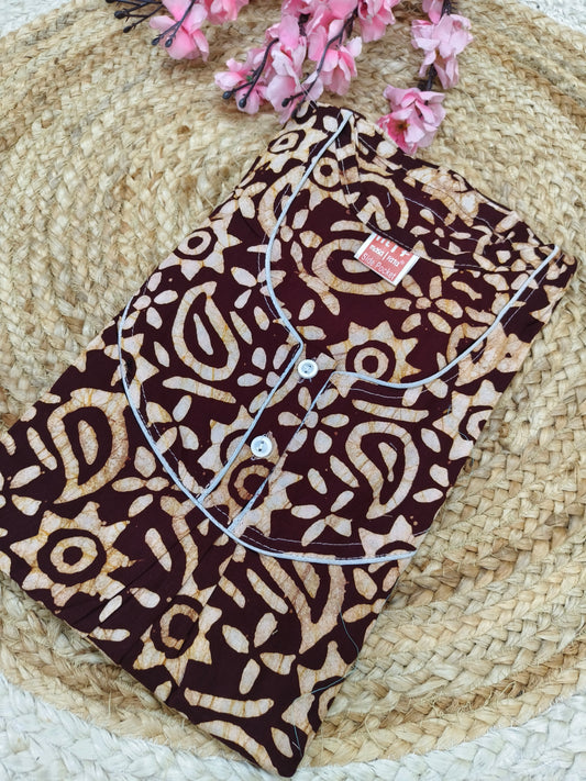 Brown pure cotton Nighty