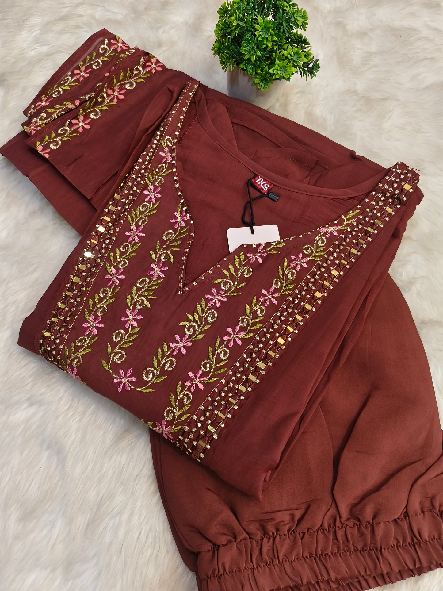 Coffee Brown Elegant Aline designer suits