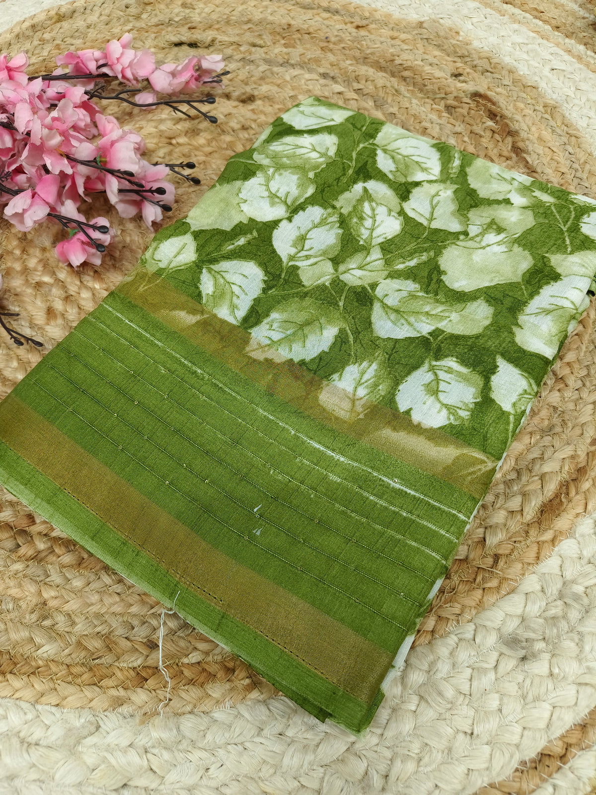 Parrot Green sequence saree