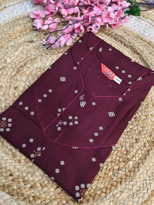 Wine Pure cotton Nighty