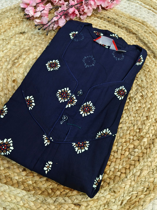 Navy Blue Pure cotton Nighty