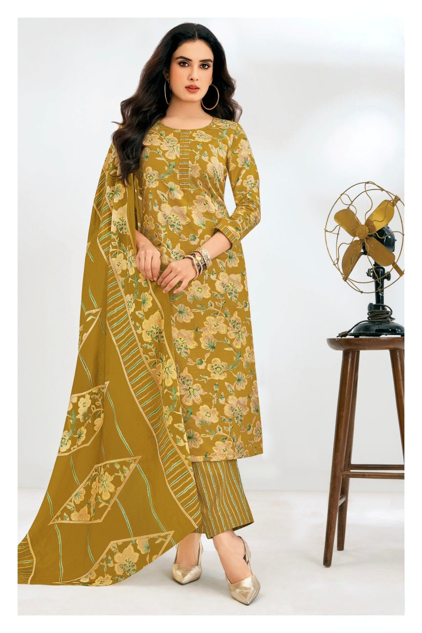 Yellow pure cotton suits