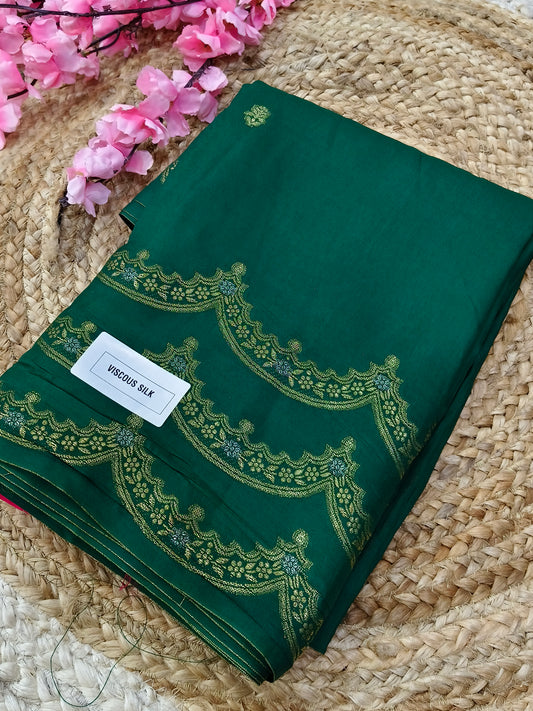 Green viscous silk saree