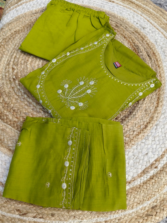 Leaf Green designer Aline suit