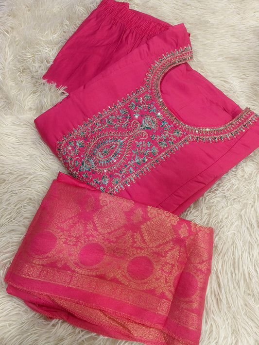 Light Pink designer anarkali suit