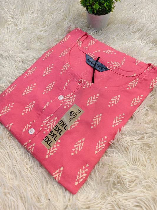 Light pink  Rayon straight kurta