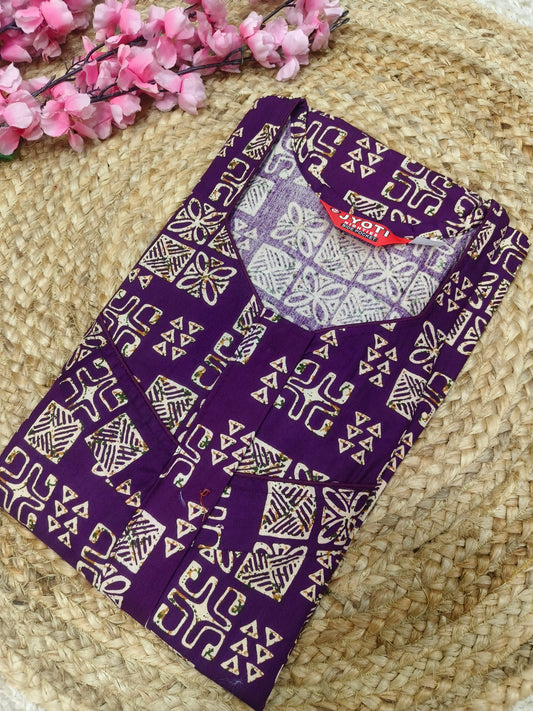 Purple Feeding Pure cotton Nighty