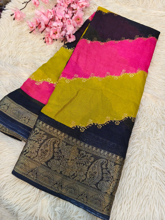 Multi colour Designer silk saree