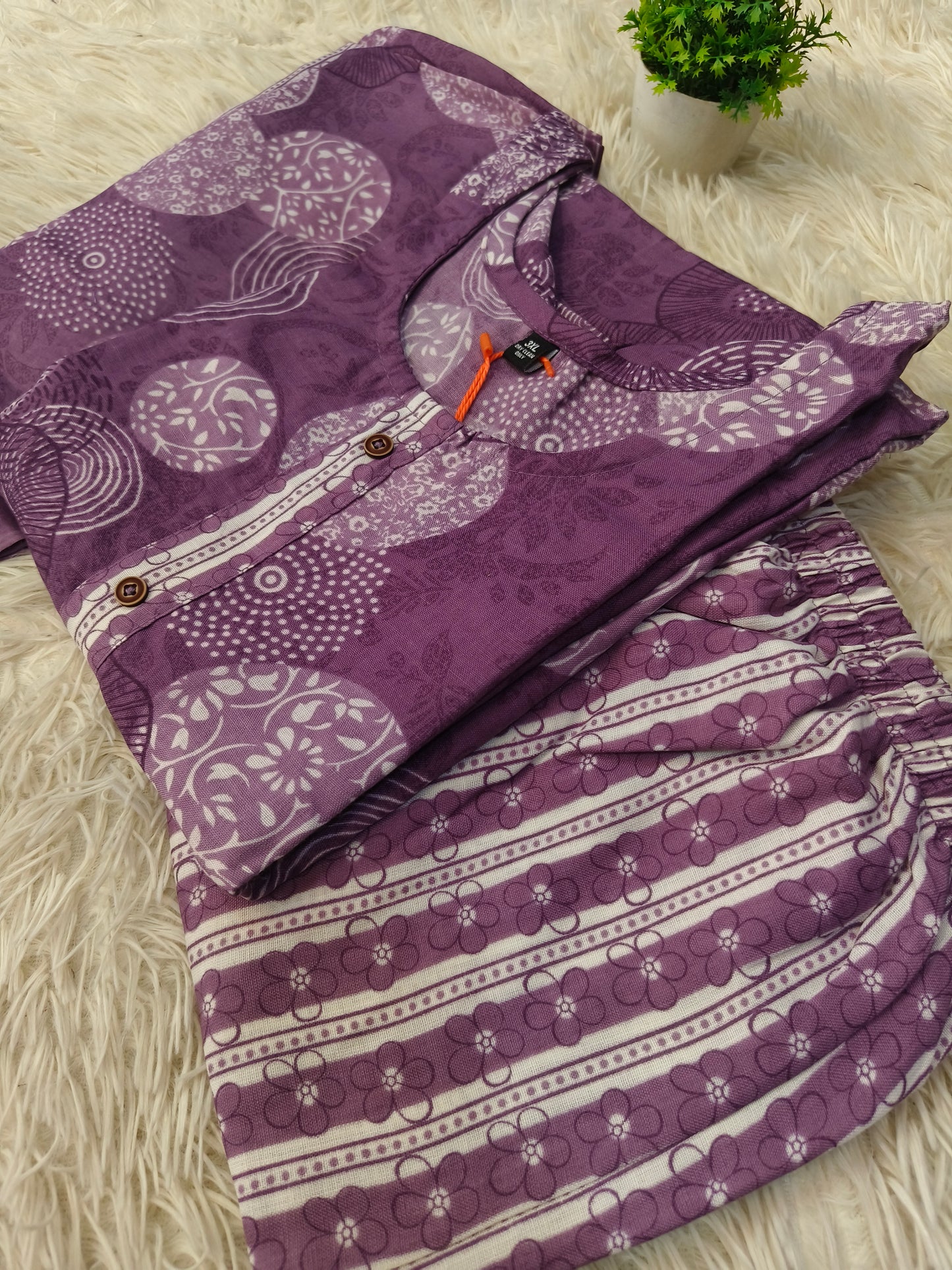 Wine Cotton sets with duppata