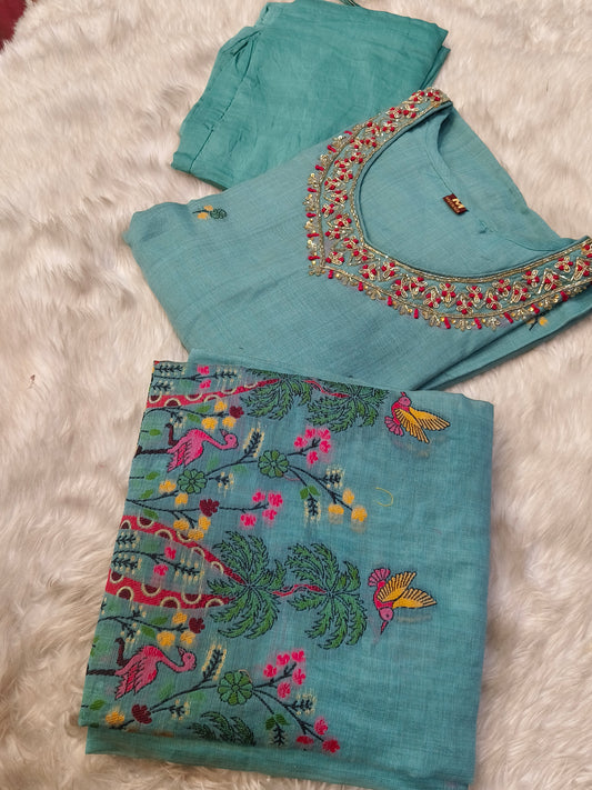 Green designer suits