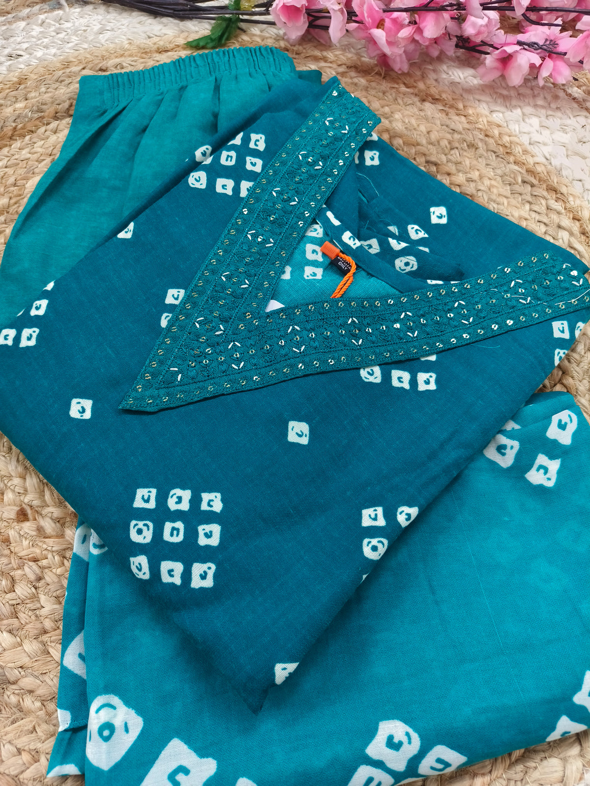 Blue Cotton sets with duppatta
