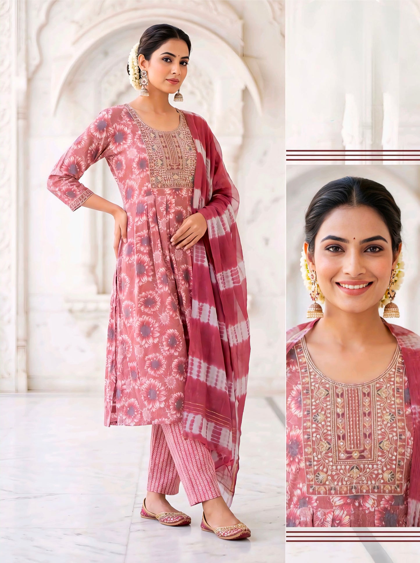 Wine Anarkali suit