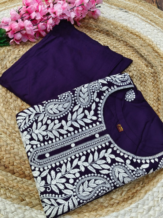 Purple plazzo designer dress