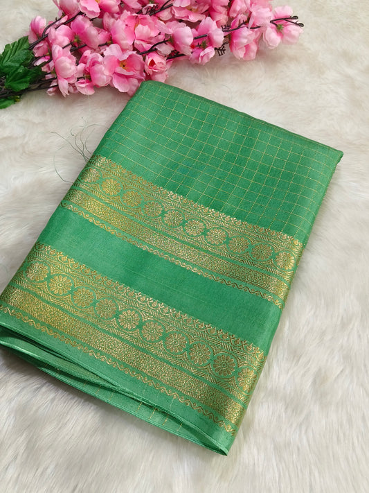 Green Munga silk saree