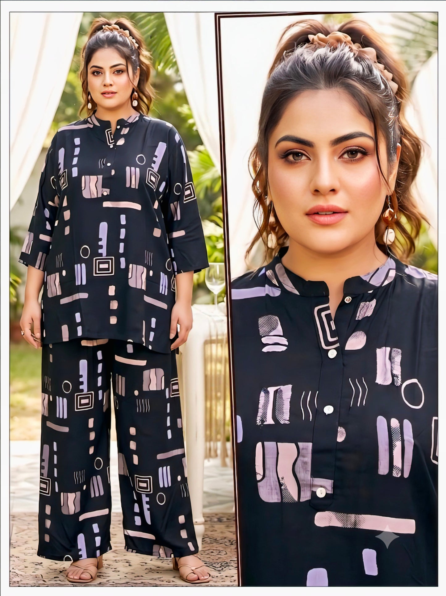 Blue Premium Printed Co-Ord Set