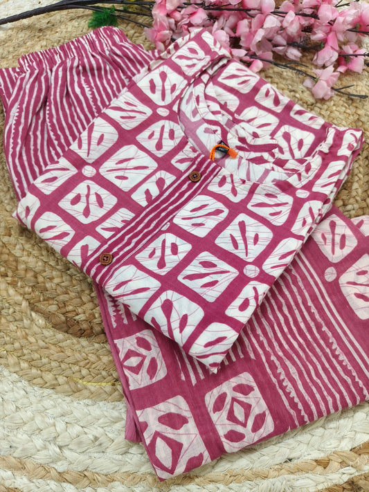 Pink  Cotton sets with duppatta
