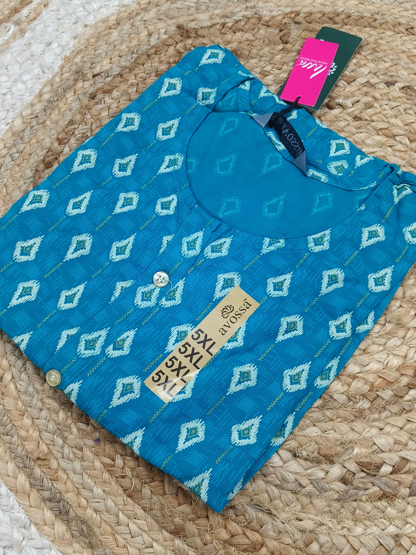 Blue Rayon straight kurta