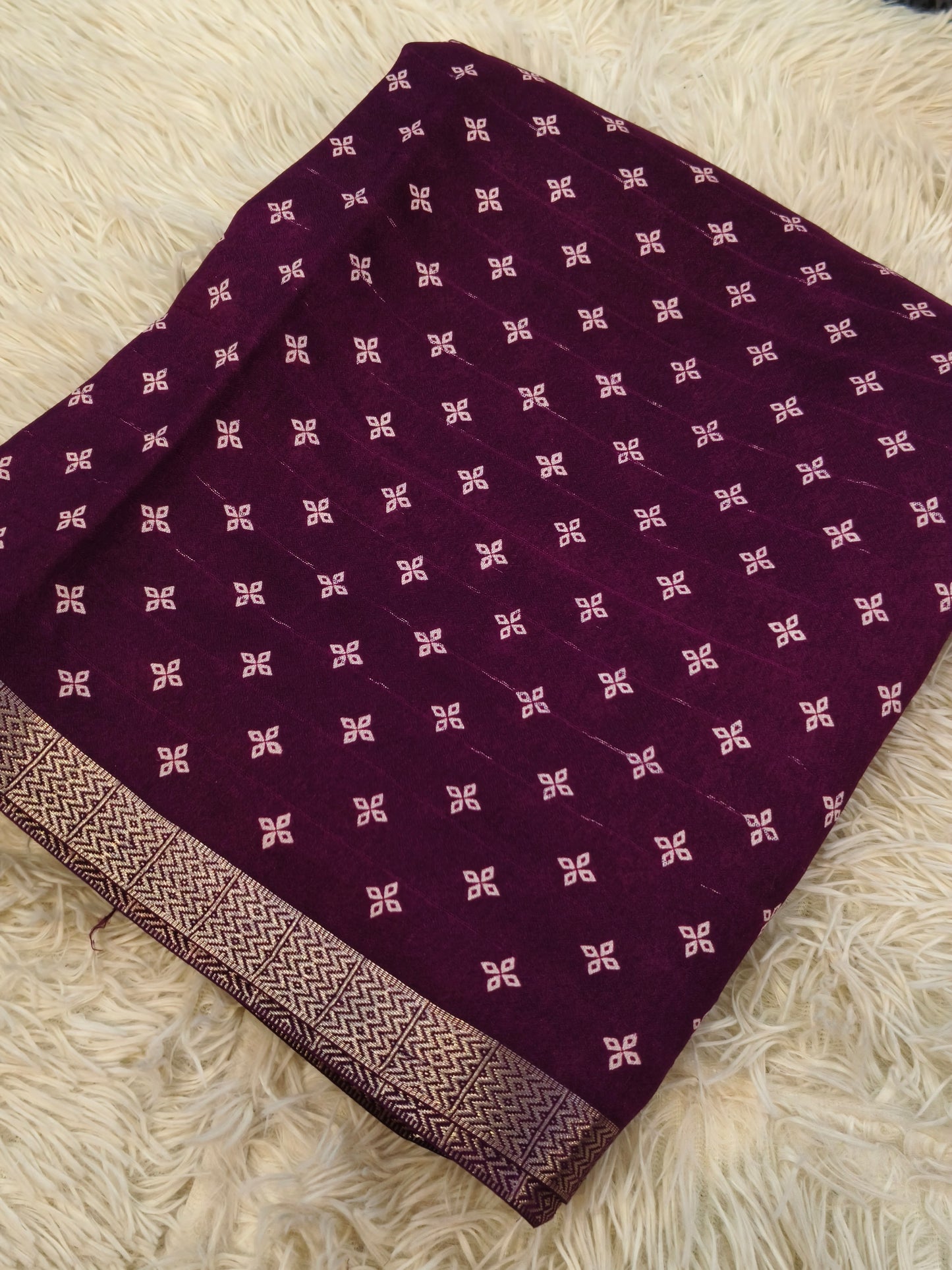 Wine  georgette saree