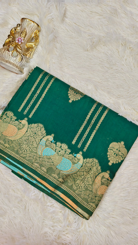 Green Meenakari Silk Saree
