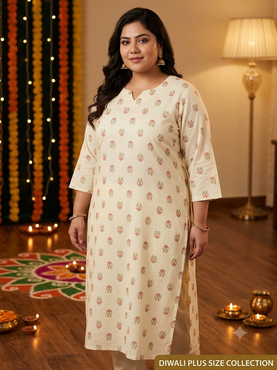 Off white Rayon straight kurta