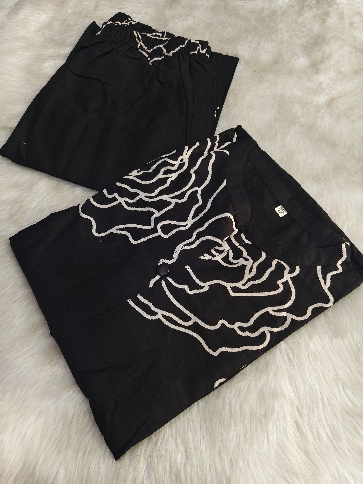 Black pure cotton Cord Set