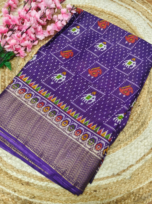 Purple Binny silk saree