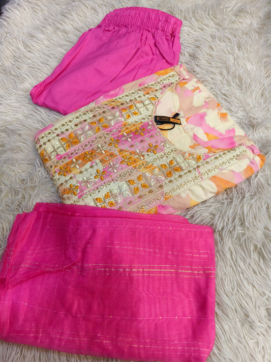 Pink Elegant Aline designer suits