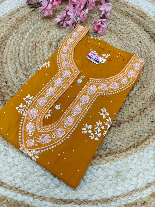 Yellow  pure cotton Nighty