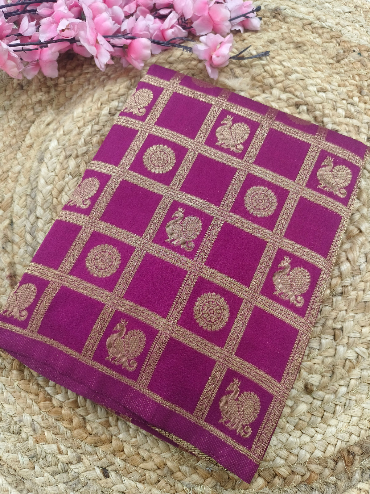 Wine Georgette silk saree