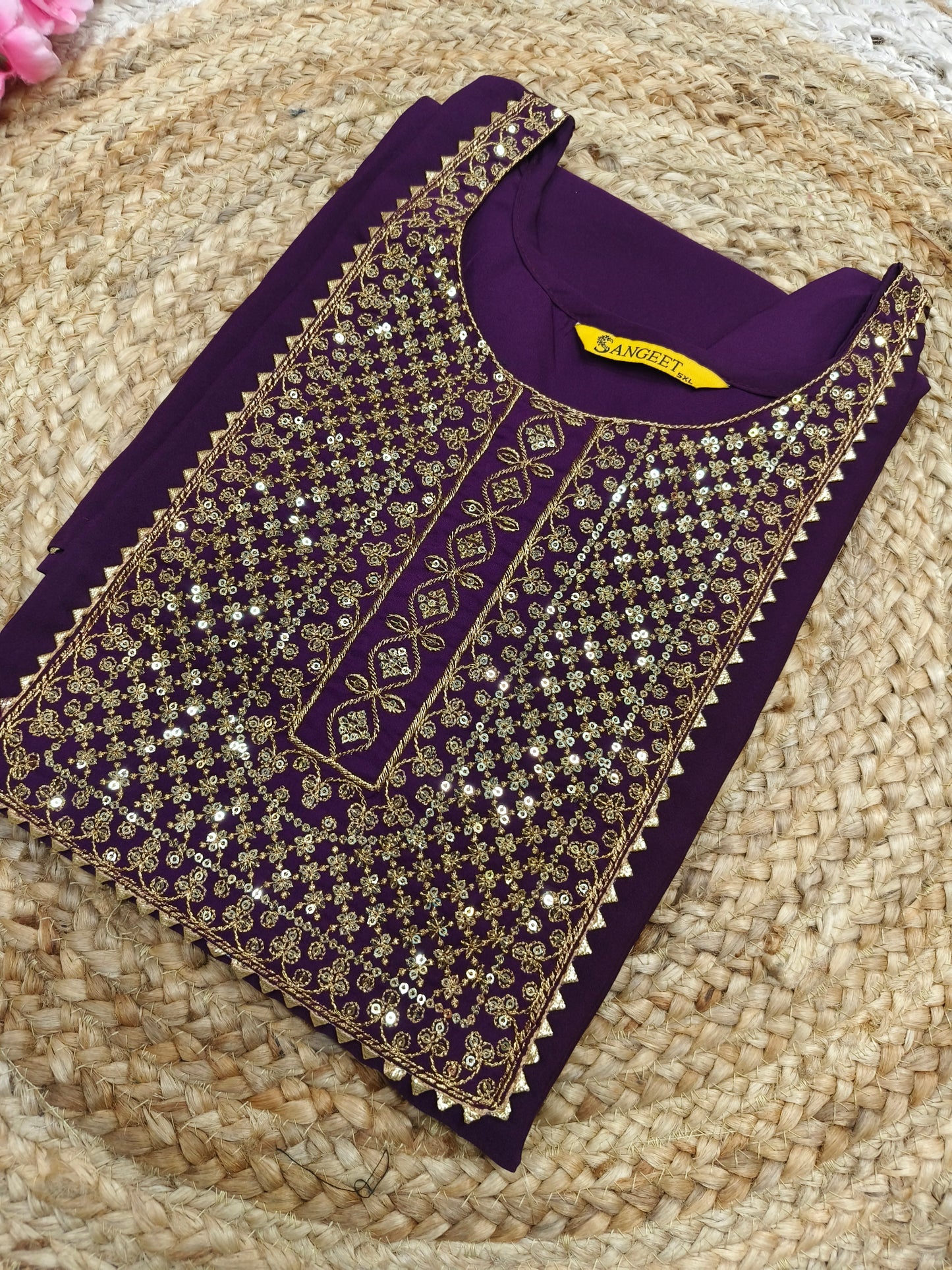 Wine Side cut Kurti