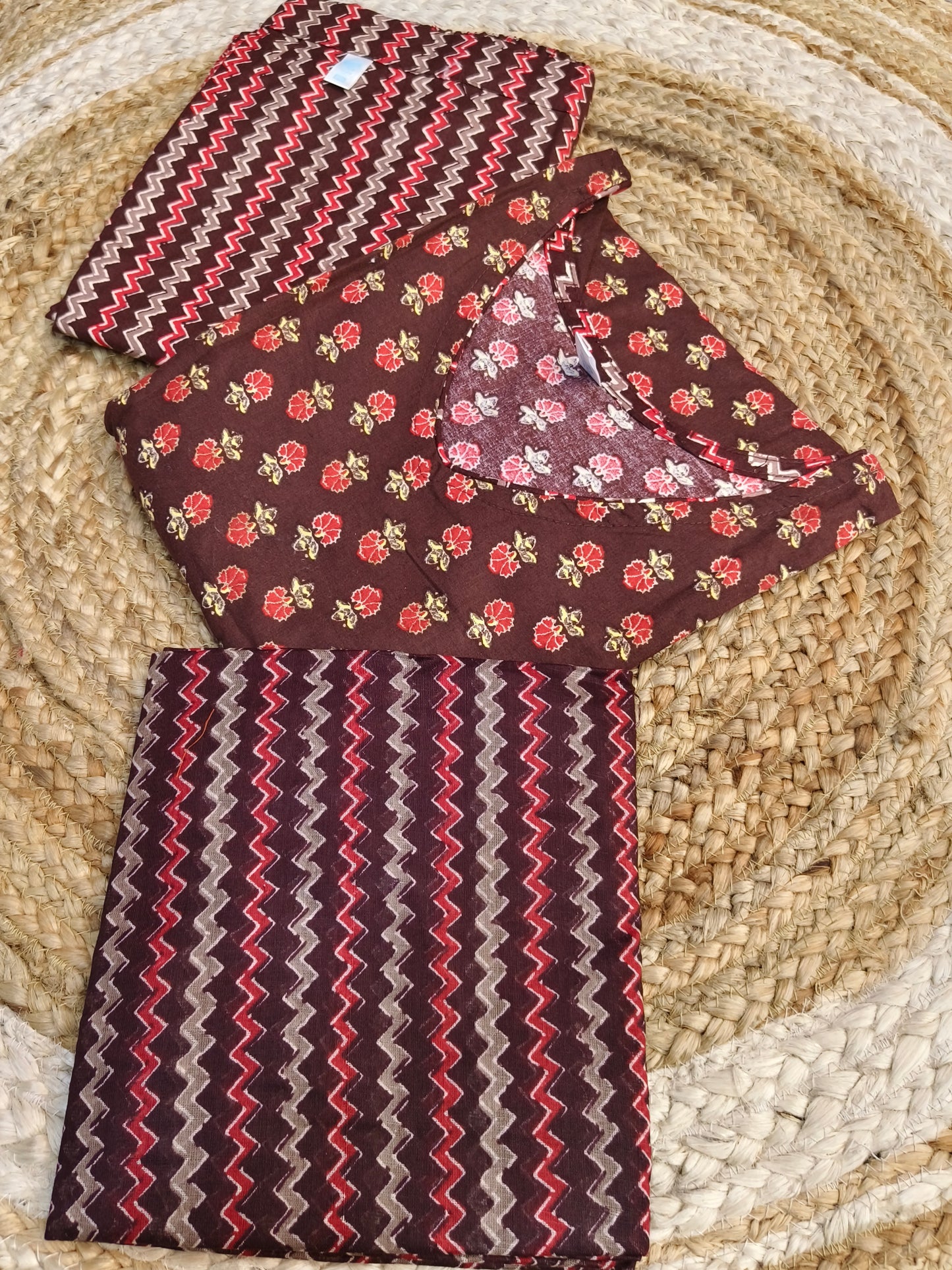 Maroon pure cotton suits