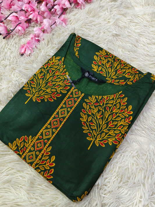 Green Pure cotton Nighty