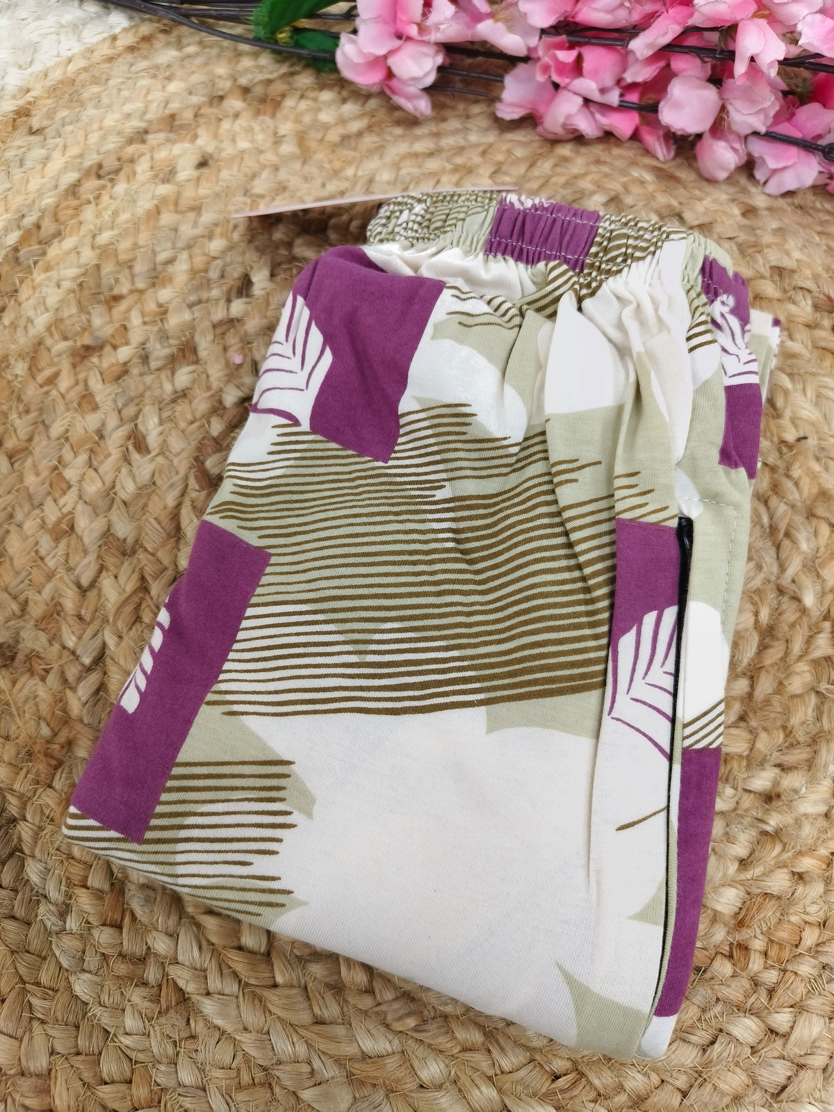 Cream Cotton night pant 6xl