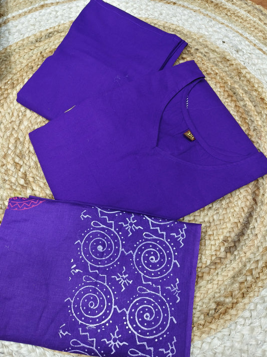 Purple Eelgent Pure cotton side cut suits
