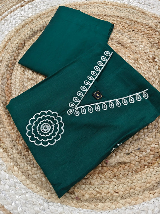 Bottle Green Elegant cotton cord sets