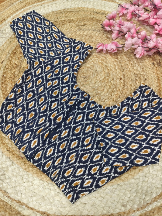 Kalamkari Cotton Stretchable Blouse