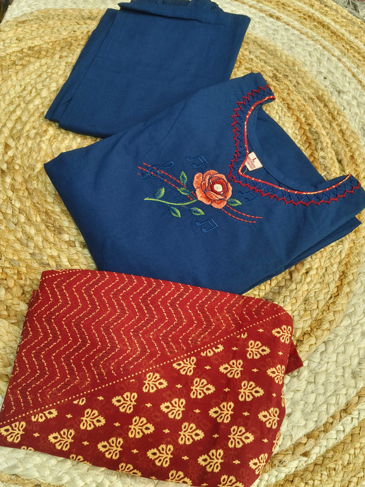 Blue pure cotton suits