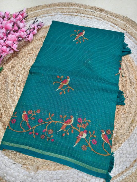 Elegant blue Kota Silk Saree