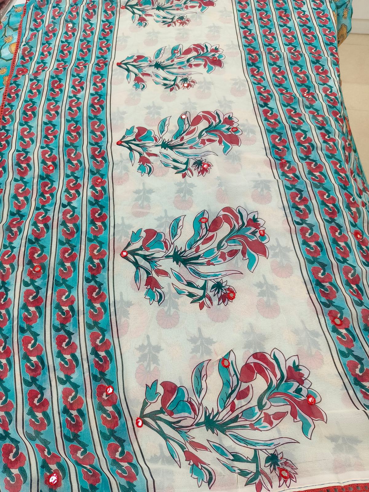 Blue Elegant Georgette saree