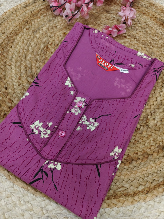 Pink pure cotton Nighty