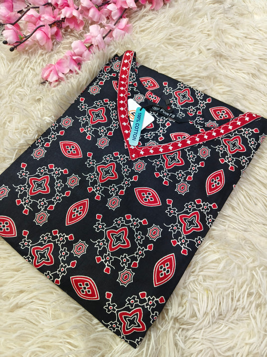 Black Pure cotton Nighty