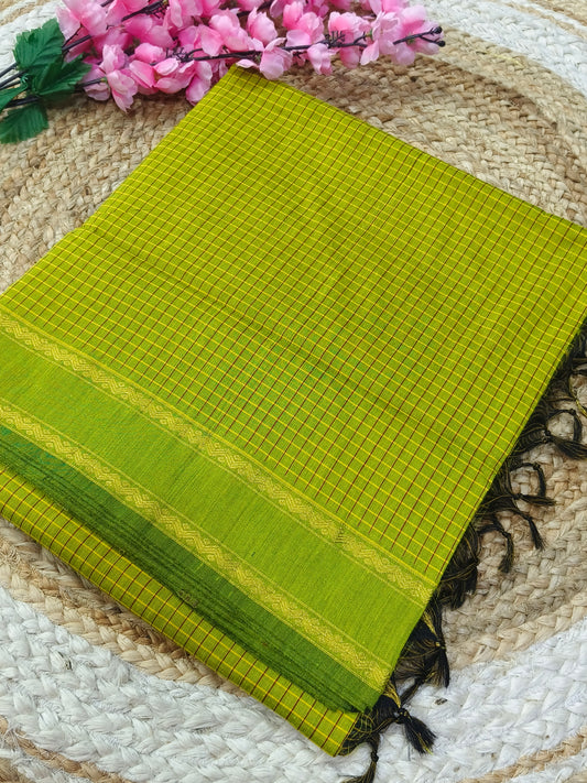 Leaf  Green Vintage Arani silk saree