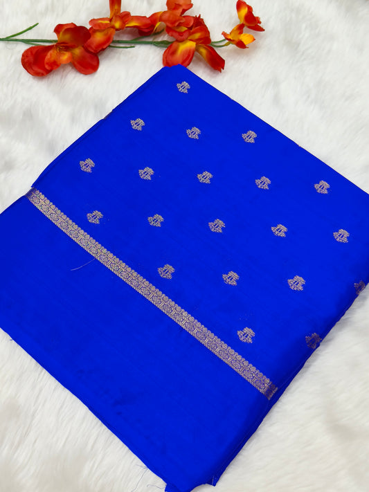 Royal blue semi silk saree