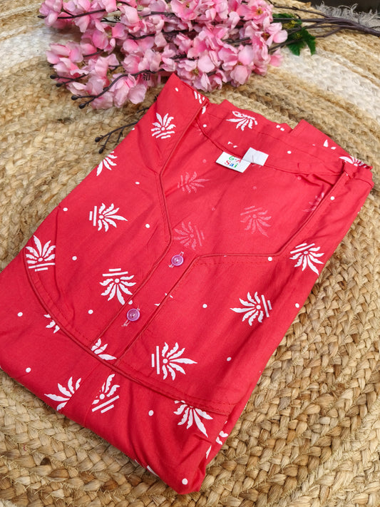 Pink Pure cotton Nighty