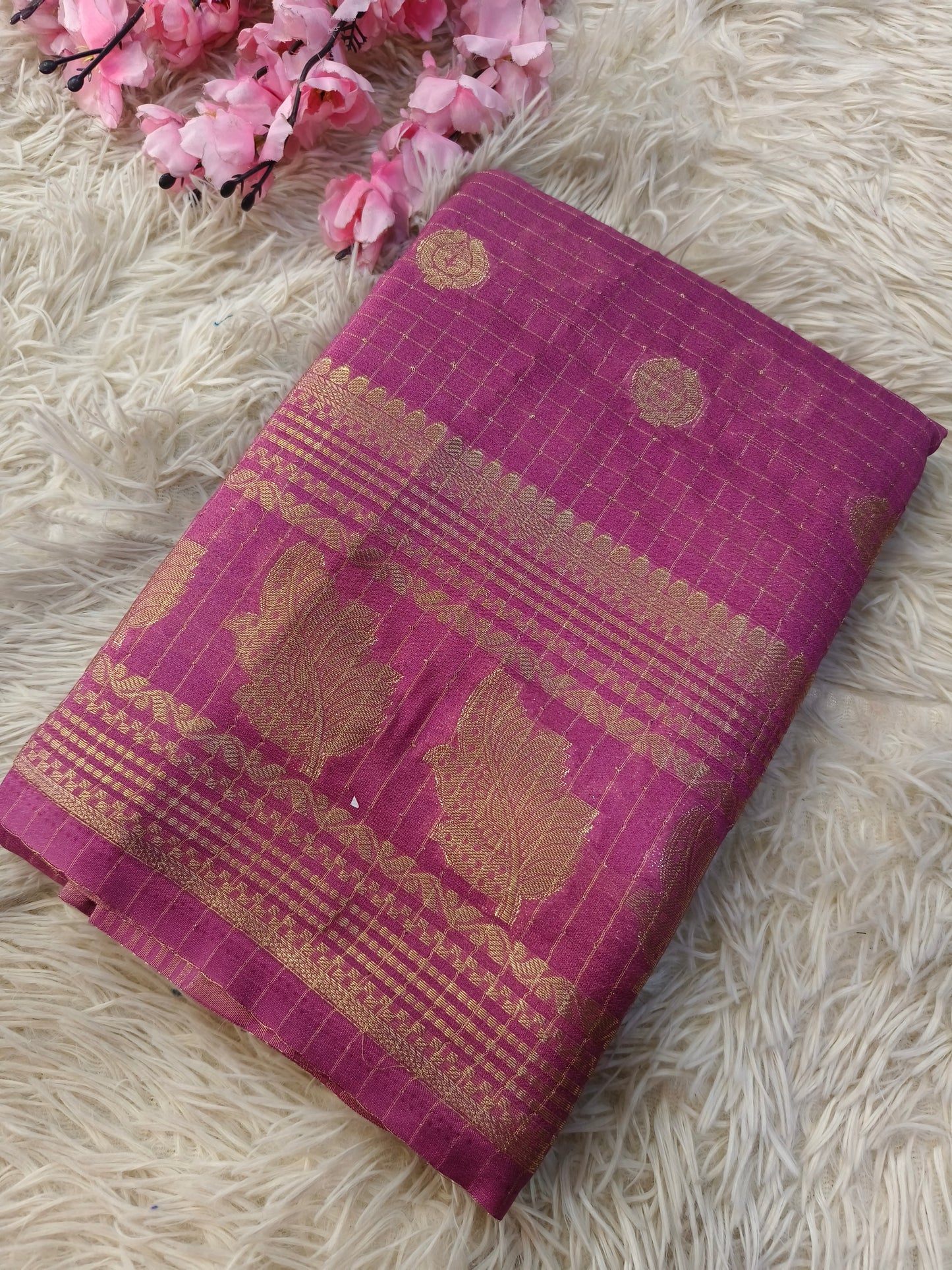 Light Pink semi Mysore silk saree