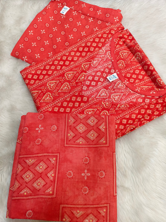 Peach pure cotton suits