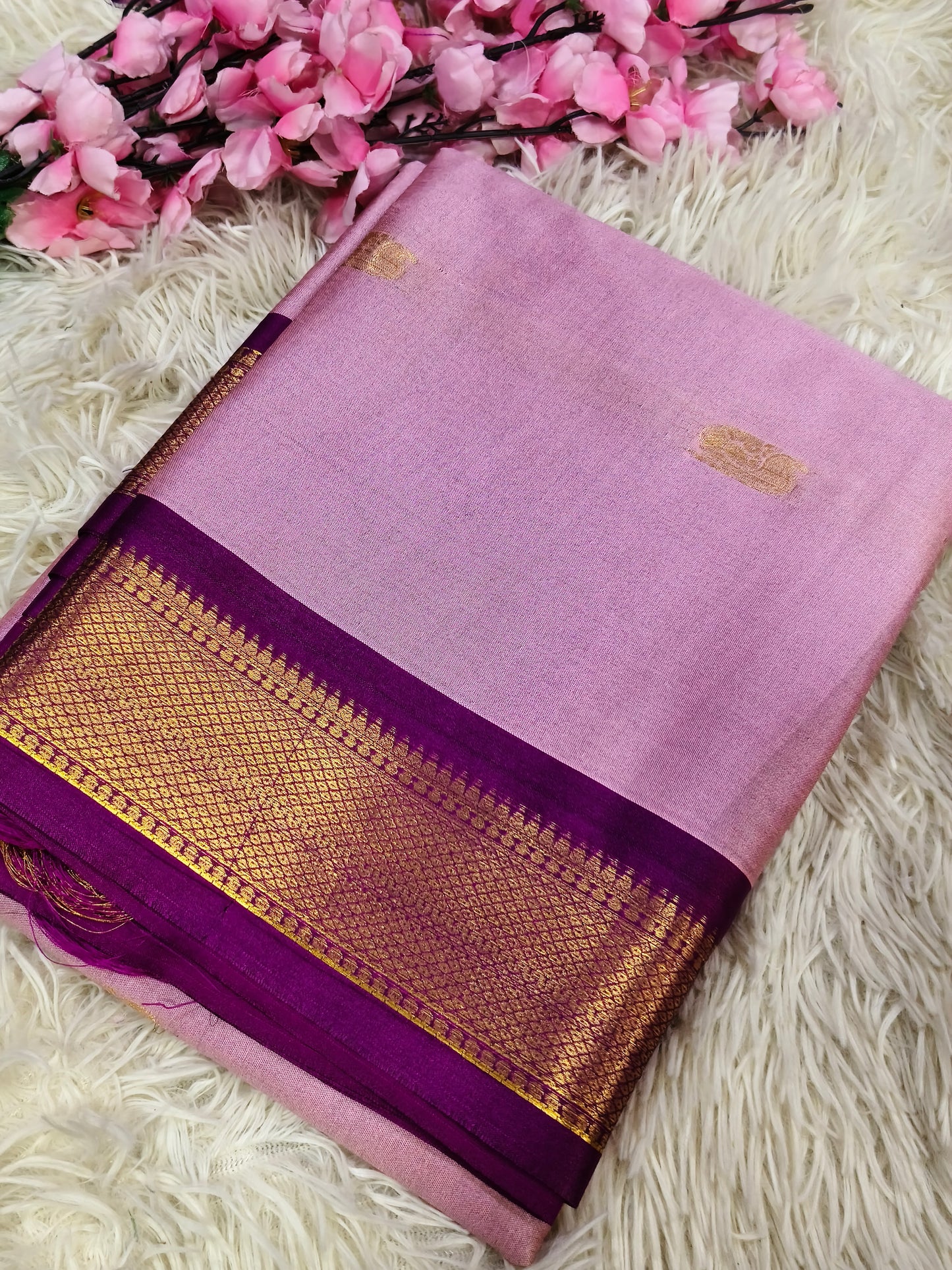 Pink Gadwal silk Saree