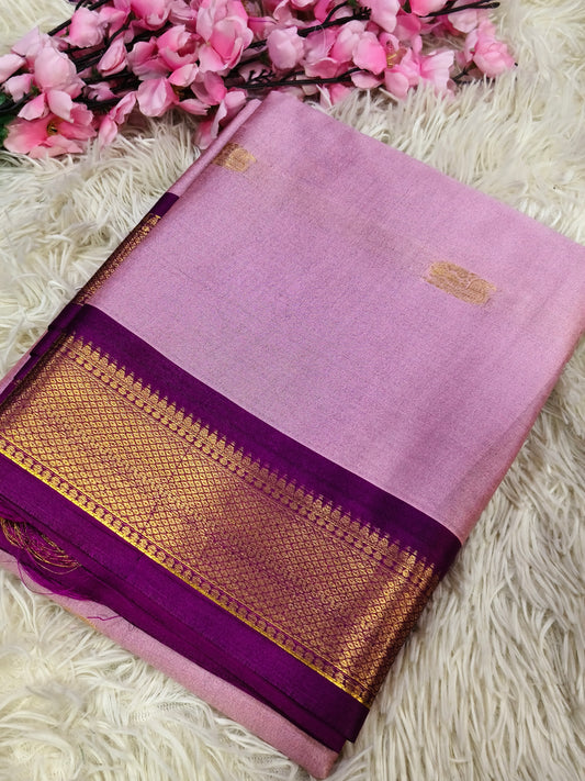 Pink Gadwal silk Saree
