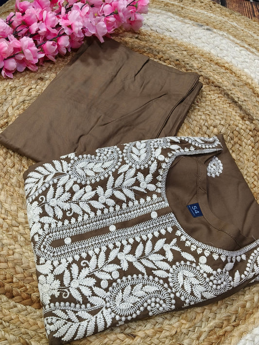 Brown plazzo designer dress
